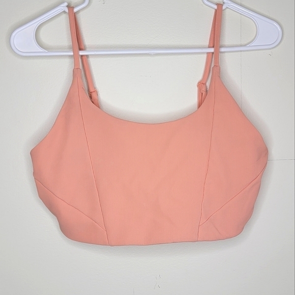 Kyodan Harbor Ribbed Bra Top, Color Papaya, size Large - Picture 2 of 4